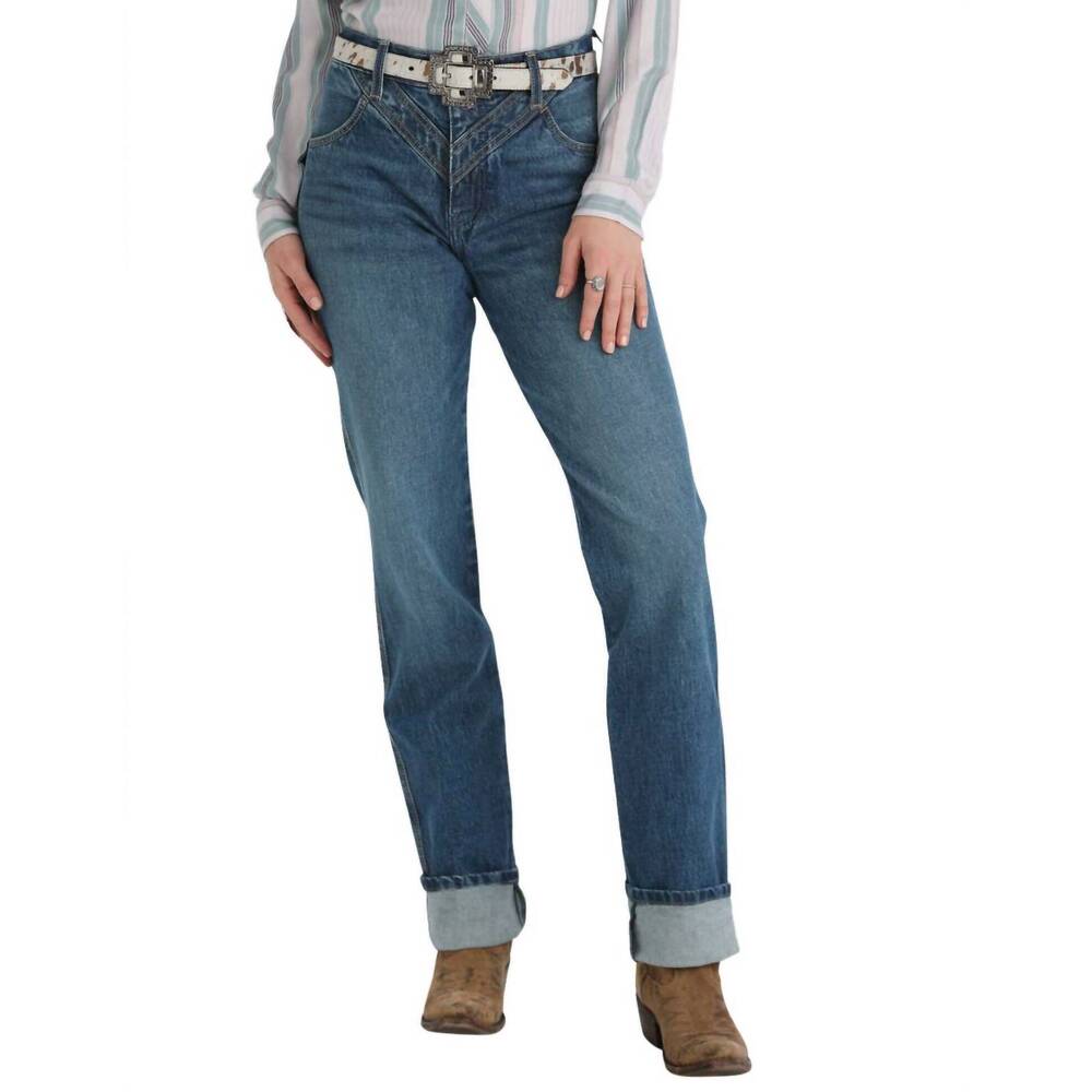 NEW CINCH women's quinn tapered jeans in medium stone
